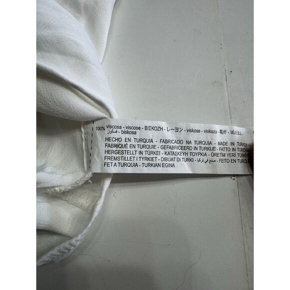 Zara White Draped Slip Tank Top Spaghetti Strap Racerback Size Small - Picture 3 of 5